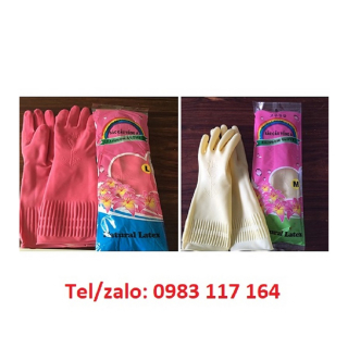 Bao Tay Cao Su Cầu Vòng Đỏ, Vàng Size M, S, L, Xl