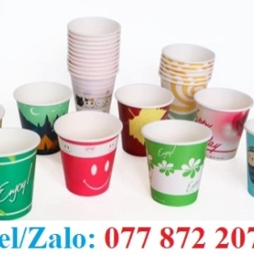 CỐC LY GIẤY IN LOGO, TRƠN SẴN HÀNG GIAO NHANH 
