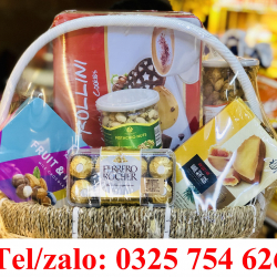 GIỎ QUÀ TẾT TỔNG HỢP CÁC LOẠI BÁNH KẸO GIÁ RẺ
