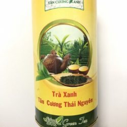 HỘP TRÀ XANH NẮP LON INOX MÀU XANH 100GR GIÁ CHỈ 48K