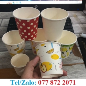 LY GIẤY ĐỰNG ĐỒ LẠNH NƯỚC ĐÁ, NƯỚC NGỌT, TRÀ SỮA 
